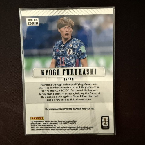 2026 Prizm World Cup Kyogo Furuhashi Japan Base Auto Card new