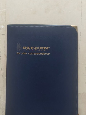 Συλλεκτικό αντικείμενο Olympic Airways μεταχειρισμένο, φάκελος Α4 με λογότυπο