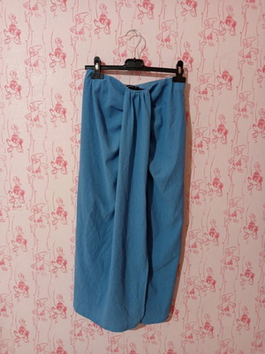 Midi skirt with slit, like new, turquoise by Pink Woman