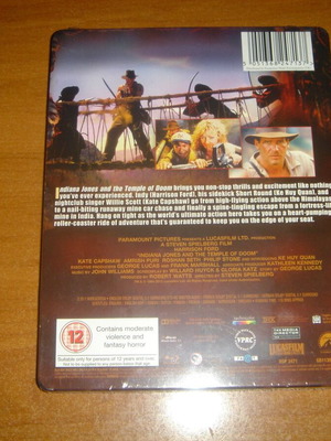 Indiana Jones και ο Ναός του Χαμένου Θησαυρού Blu-Ray steelbook καινούργιο, αγγλική έκδοση