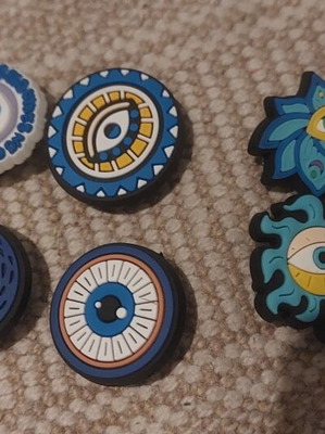 Pins για Crocs σχέδιο μάτι, πακέτο 6, καινούργιο