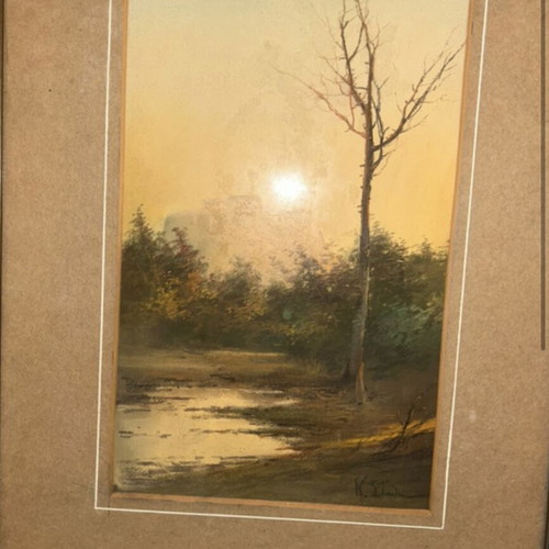 Kosmas Stathis painting like new, genuine signed artwork