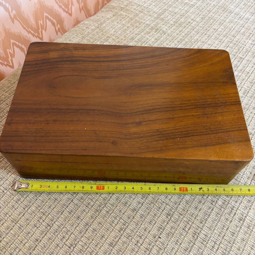 Vintage wooden cigar box humidor like new, walnut wood