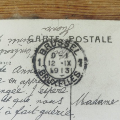 Postcard 1913 used with vintage stamp and sailing ship