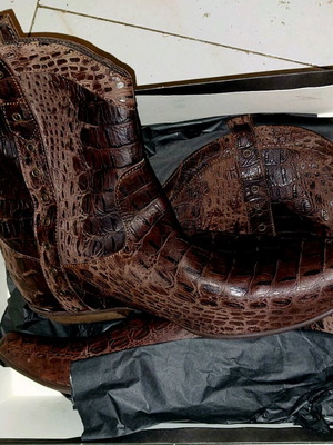 Roberto Cavalli men's brown leather boots new