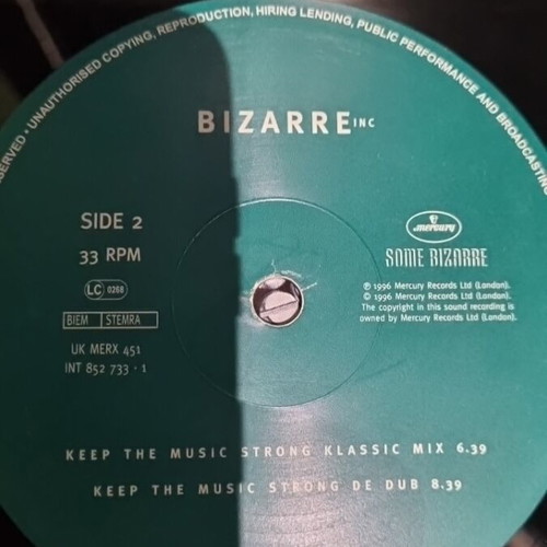BIZARRE Keep the Music Strong vinyl like new