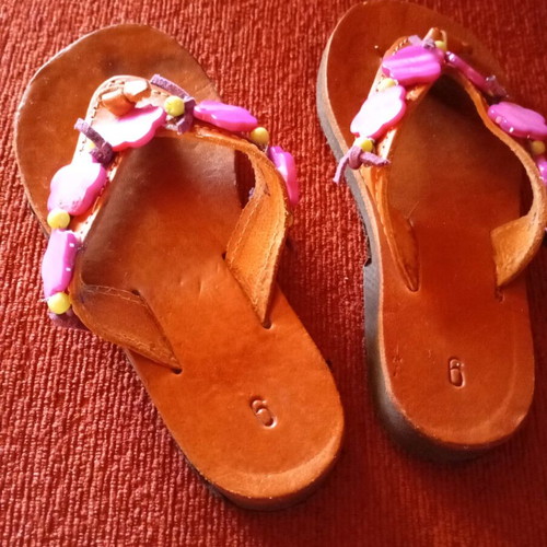 Children's leather handmade sandals size 26 new