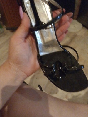 Gianna Kazakou sandals size 36 black like new, low heel