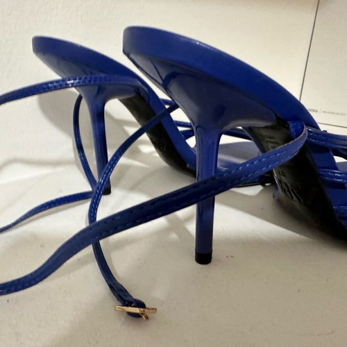 Zara blue sandal new, 10 cm heel