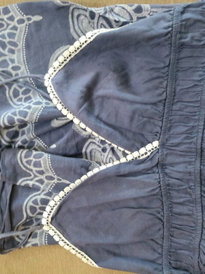 Blue top used with pattern, one size