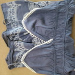 Blue top used with pattern, one size
