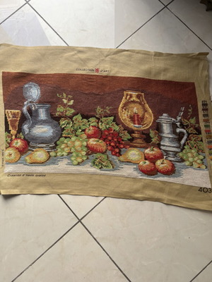 Handmade textile painting like new, 0.73x0.38 m