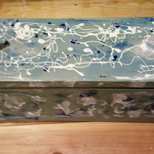 Handmade small furniture chests with varnish and decoration