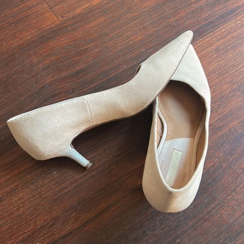 H&M Suede Pumps Cream Beige Size 37 Used