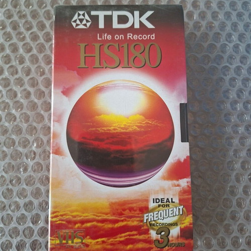TDK HS180 VHS Video Cassette new, 3 hours recording