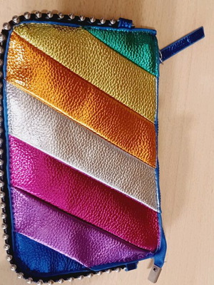 Τσαντάκι χειρός πολύχρωμο μεταλιζέ καινούργιο