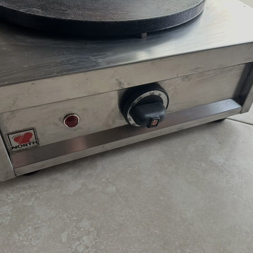 North Professional Electric Crepe Maker like new, inox body