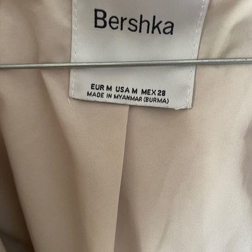 Bershka beige faux fur jacket medium used