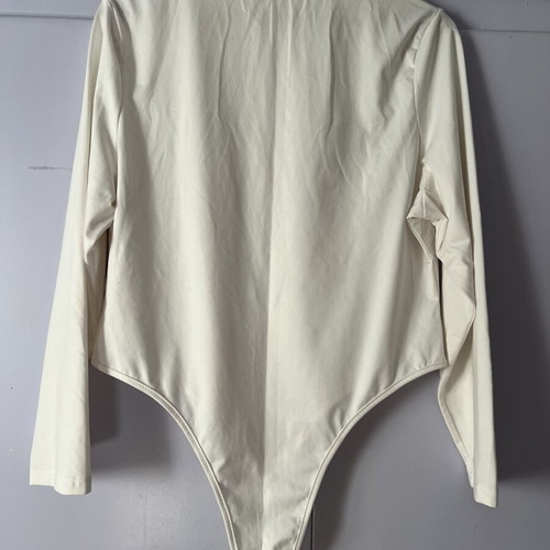 Shein Curve women's long-sleeve cream bodysuit 3XL