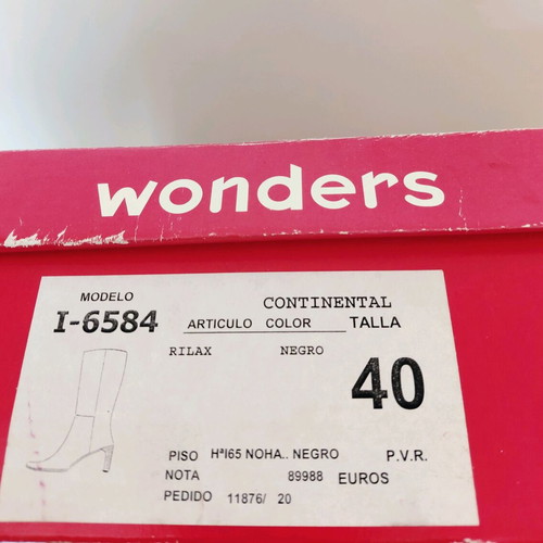 Wonders leather black boots new, size 40