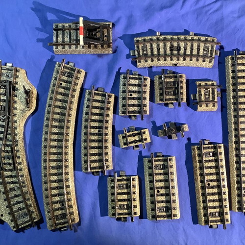 Marklin rails used, set of 14 pieces for model railroads