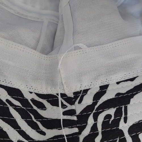 Zebra Print Bucket Hat new, black and white