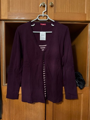 Eggplant LC Waikiki blouse new, women's striped