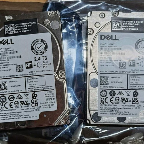 Dell 2.4TB SAS 12Gb/s 10K RPM 2.5" Enterprise HDD set of 2 like new