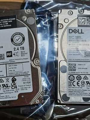 Dell 2.4TB SAS 12Gb/s 10K RPM 2.5" Enterprise HDD σαν καινούργιο, σετ 2 τεμαχίων