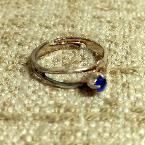 Children's vintage rings with zircon stones, pack of 4, new