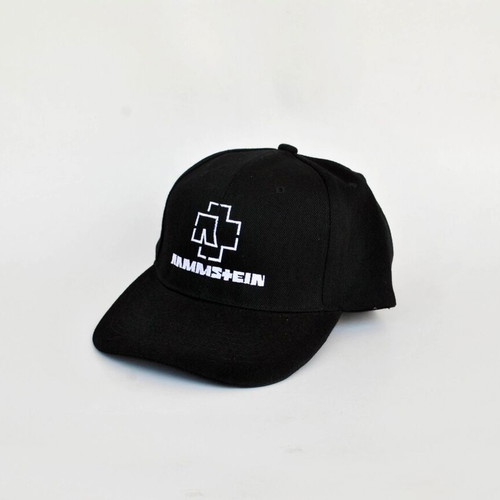 Rammstein black hat with logo like new, one size