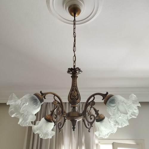 Vintage Brass Chandelier 4-light | Genuine Brass | Custom Order