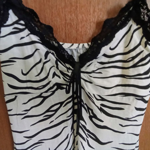 Black and white dress with animal print size M like new