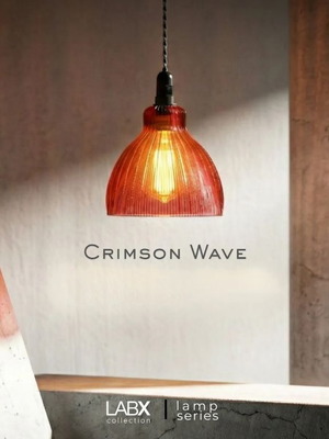 Crimson Wave 3D Printed Pendant Light new