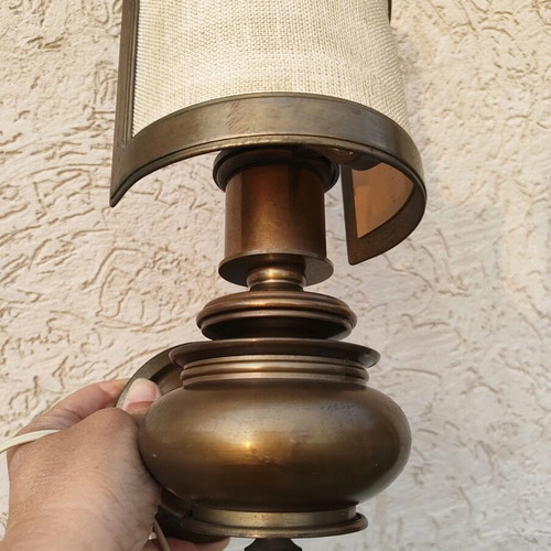 Leo Koek Verlichting lamp used, vintage brass wall light