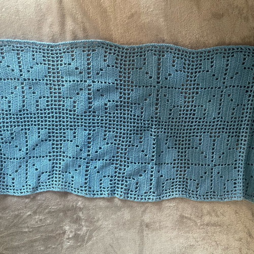 Handmade crochet table runner, length 76 and width 36, new