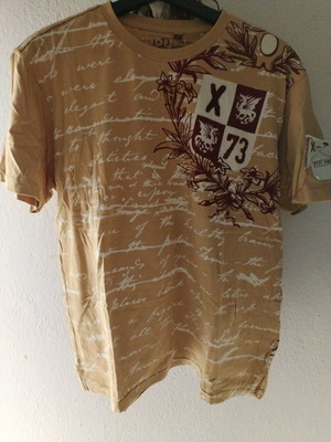 Pepe Jeans T-shirt new, beige with multicolor print, size L