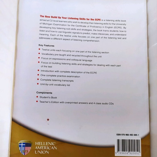 Build Up Your Listening Skills book like new, English