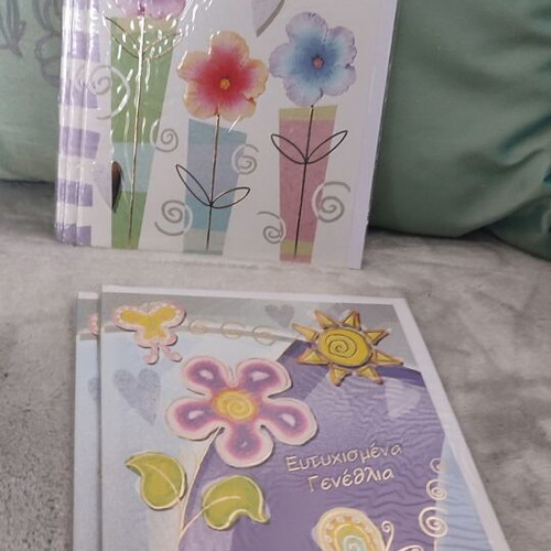 Happy Birthday Cards Spadi-Gold, set of 5, embossed gold foil