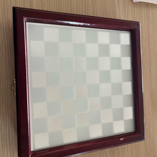 Crystal chess set like new in its box