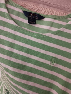 Φόρεμα Polo Ralph Lauren σαν καινούργιο, άσπρο και πράσινο, μέγεθος L για 12-14 ετών