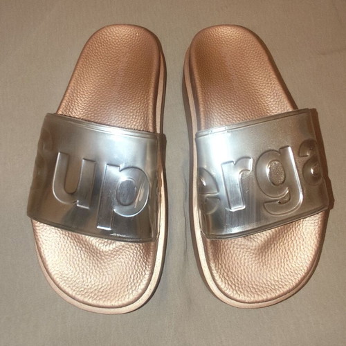 Superga bronze slippers size 37 used with small tear