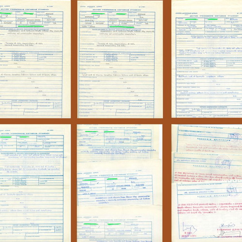 Pilot Medical Archive used, 7 Health Examination Reports 1964-66