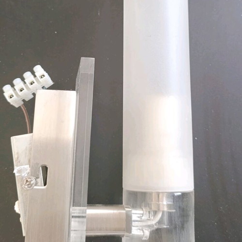 Modern wall light like new without glass white-silver 20cm