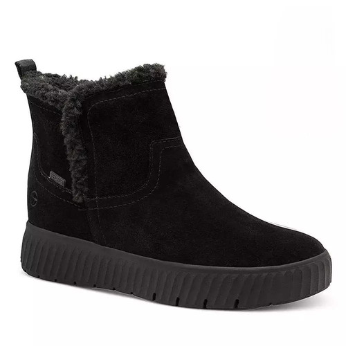 Tamaris black ankle boots new with fur, size 40