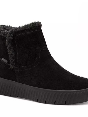 Tamaris black ankle boots new with fur, size 40