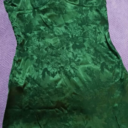 Shein dark green backless dress new, size XS