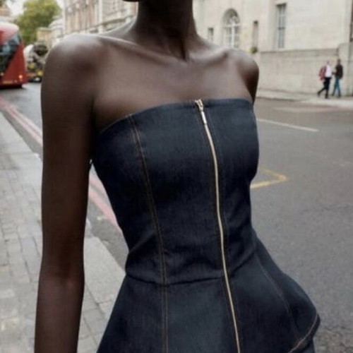 Jean corset Zara new, blue, size L