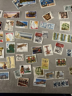 Collection of used stamps from Greece, Cyprus, and Germany