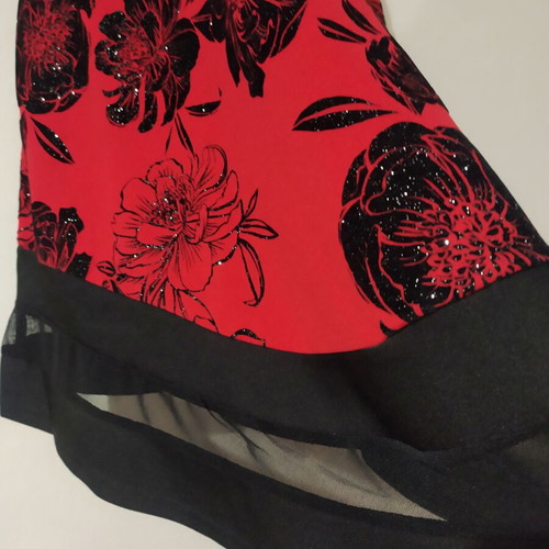 Quiz asymmetrical dress with floral glitter new, size 36